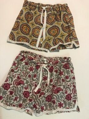 Signals Women's Printed Lounge Shorts - Set of 2, Floral & Medallion Prints